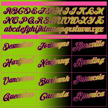 Laden Sie das Bild in den Galerie-Viewer, Uksn Individuelles Schwarz Neongrün-Pink 3D-Verlaufs-Mode Funktions-Poloshirt
