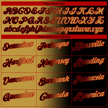 Laden Sie das Bild in den Galerie-Viewer, Uksn Individuelles Schwarz Altgold-Rot 3D-Verlaufs-Mode Funktions-Poloshirt
