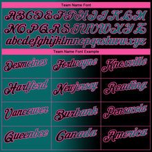 Laden Sie das Bild in den Galerie-Viewer, Uksn Individuelles Schwarz Petrol-Pink 3D-Verlaufs-Mode Funktions-Poloshirt
