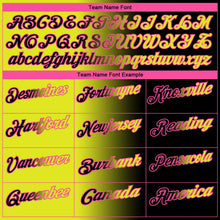Laden Sie das Bild in den Galerie-Viewer, Uksn Individuelles Schwarz Neongelb-Pink 3D-Verlaufs-Mode Funktions-Poloshirt
