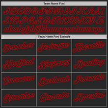 Laden Sie das Bild in den Galerie-Viewer, Uksn Individuelles Schwarz Rot-Gold Digitales Camouflage Zweifarbig Funktions-Poloshirt
