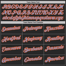 Laden Sie das Bild in den Galerie-Viewer, Uksn Individuelles Schwarz Puderblau Orange-Weiß Digitales Camouflage Zweifarbig Funktions-Poloshirt
