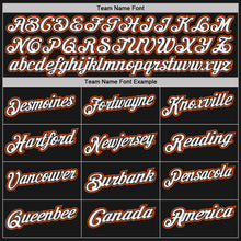 Laden Sie das Bild in den Galerie-Viewer, Uksn Individuelles Schwarz Weiß mit Nadelstreifen-Orange Funktions-Poloshirt
