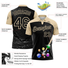 Laden Sie das Bild in den Galerie-Viewer, Uksn Individuelles Schwarz-City-Creme Billardkugeln Funktions-Poloshirt

