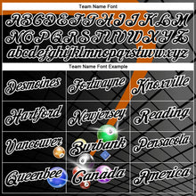 Laden Sie das Bild in den Galerie-Viewer, Uksn Individuelles Schwarz Texas-Orange-Weiß Billardkugeln geometrisches Gitter Funktions-Poloshirt
