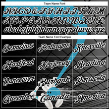 Laden Sie das Bild in den Galerie-Viewer, Uksn Individuelles Schwarz Pantherblau-Weiß Bowling geometrisches Gitter Funktions-Poloshirt
