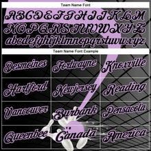 Laden Sie das Bild in den Galerie-Viewer, Uksn Individuelles Schwarz-Hellviolett Bowling geometrisches Gitter Funktions-Poloshirt
