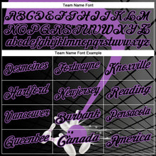 Laden Sie das Bild in den Galerie-Viewer, Uksn Individuelles Schwarz-Mittelviolett Bowling geometrisches Gitter Funktions-Poloshirt
