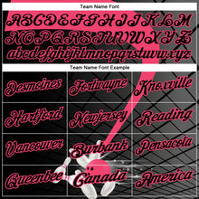 Laden Sie das Bild in den Galerie-Viewer, Uksn Individuelles Schwarz-Neonpink Bowling geometrisches Gitter Funktions-Poloshirt
