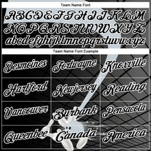 Laden Sie das Bild in den Galerie-Viewer, Uksn Individuelles Schwarz Silber-Weiß Bowling geometrisches Gitter Funktions-Poloshirt
