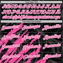 Laden Sie das Bild in den Galerie-Viewer, Uksn Individuelles Schwarz Pink-Weiß Pinselstrich-Spritzer flüssiger Wirbel Funktions-Poloshirt
