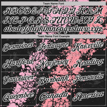 Laden Sie das Bild in den Galerie-Viewer, Uksn Individuelles Schwarz Hellrosa Mittelrosa-Weiß Tropfende Spritzer rissige Textur Funktions-Poloshirt
