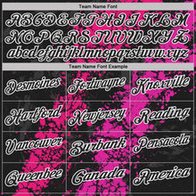 Laden Sie das Bild in den Galerie-Viewer, Uksn Individuelles Schwarz Hot Pink Dunkelrosa-Weiß Tropfende Spritzer rissige Textur Funktions-Poloshirt
