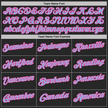Laden Sie das Bild in den Galerie-Viewer, Uksn Individuelles Schwarz Hellblau-Pink Flüssige Farbspritzer Funktions-Poloshirt
