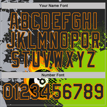 Laden Sie das Bild in den Galerie-Viewer, Uksn Individuelles Schwarz Neongrün-Bay Orange Flammen Billard Snooker 8-Ball-Pool-Spritzer Funktions-Poloshirt
