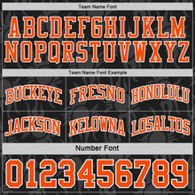 Laden Sie das Bild in den Galerie-Viewer, Uksn Individuelles Schwarz Orange-Weiß Seitenstreifen Sonnenflamme Wendbar Doppelseitig Sublimation Basketball-Set Trikot
