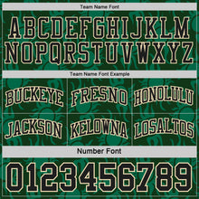 Laden Sie das Bild in den Galerie-Viewer, Uksn Individuelles Schwarz Creme-Grün Seitenstreifen Sonnenflamme Wendbar Doppelseitig Sublimation Basketball-Set Trikot

