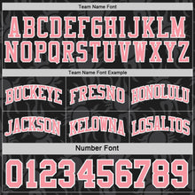 Laden Sie das Bild in den Galerie-Viewer, Uksn Individuelles Schwarz Mittelrosa-Weiß Seitenstreifen Sonnenflamme Wendbar Doppelseitig Sublimation Basketball-Set Trikot
