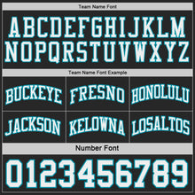 Laden Sie das Bild in den Galerie-Viewer, Uksn Individuelles Schwarz Weiß-Petrol Seitenpanel Geometrisch Chevron Wendbar Doppelseitig Sublimation Basketball-Set Trikot
