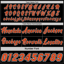 Laden Sie das Bild in den Galerie-Viewer, Uksn Individuelles Schwarz Orange-Weiß Seitenstreifen Geometrisch Dreieck Verlaufspunkt Wendbar Doppelseitig Sublimation Basketball-Set Trikot
