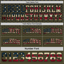 Laden Sie das Bild in den Galerie-Viewer, Uksn Individuelles Schwarz Vintage-US-Flagge Oliv-Creme Seitenstreifen Verlauf Geometrisch Wabenmuster Wendbar Doppelseitig Sublimation Basketball-Set Trikot
