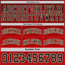 Laden Sie das Bild in den Galerie-Viewer, Uksn Individuelles Schwarz Rot-Creme Seitenstreifen Verlauf Geometrisch Wabenmuster Wendbar Doppelseitig Sublimation Basketball-Set Trikot
