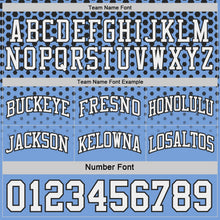 Laden Sie das Bild in den Galerie-Viewer, Uksn Individuelles Schwarz Weiß-Hellblau Seitenstreifen Verlauf Geometrisch Wabenmuster Wendbar Doppelseitig Sublimation Basketball-Set Trikot
