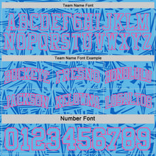 Laden Sie das Bild in den Galerie-Viewer, Uksn Individuelles Schwarz Pink-Himmelblau Seitenstreifen Sterne Geometrisch Splitter Sternenburst Wendbar Doppelseitig Sublimation Basketball-Set Trikot
