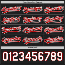 Laden Sie das Bild in den Galerie-Viewer, Uksn Individuelles Schwarz Rot-Weiß Wendbares Baseball-Trikot mit Knopfleiste
