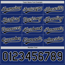Laden Sie das Bild in den Galerie-Viewer, Uksn Individuelles Schwarz Royalblau-Weiß Wendbares Baseball-Trikot mit Knopfleiste
