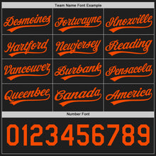 Laden Sie das Bild in den Galerie-Viewer, Uksn Individuelles Schwarz-Orange Wendbares Baseball-Trikot mit Knopfleiste
