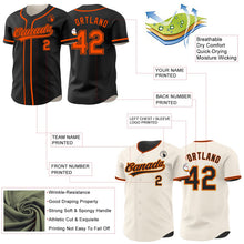 Laden Sie das Bild in den Galerie-Viewer, Uksn Individuelles Schwarz-Orange Wendbares Baseball-Trikot mit Knopfleiste
