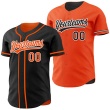 Laden Sie das Bild in den Galerie-Viewer, Uksn Individuelles Schwarz Creme Wendbares Baseball-Trikot mit Knopfleiste
