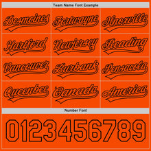 Laden Sie das Bild in den Galerie-Viewer, Uksn Individuelles Schwarz-Orange Wendbares Baseball-Trikot mit Knopfleiste
