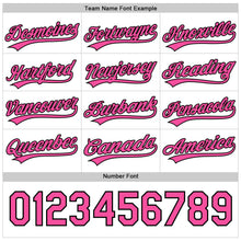 Laden Sie das Bild in den Galerie-Viewer, Uksn Individuelles Schwarz Pink-Weiß Wendbares Baseball-Trikot mit Knopfleiste

