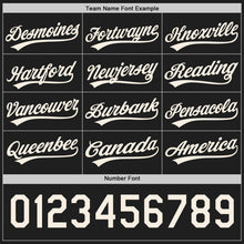 Laden Sie das Bild in den Galerie-Viewer, Uksn Individuelles Schwarz-Creme Wendbares Baseball-Trikot mit Knopfleiste
