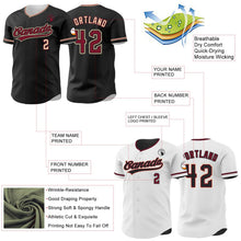 Laden Sie das Bild in den Galerie-Viewer, Uksn Individuelles Schwarz Weiß Wendbares Baseball-Trikot mit Knopfleiste
