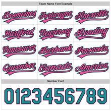 Laden Sie das Bild in den Galerie-Viewer, Uksn Individuelles Schwarz Pink-Petrol Wendbares Baseball-Trikot mit Knopfleiste
