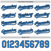 Laden Sie das Bild in den Galerie-Viewer, Uksn Individuelles Schwarz Elektrisch Blau-Weiß Wendbares Baseball-Trikot mit Knopfleiste
