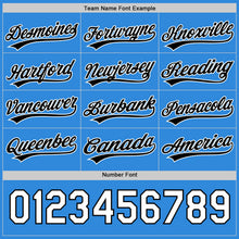 Laden Sie das Bild in den Galerie-Viewer, Uksn Individuelles Schwarz Elektrisch Blau-Weiß Wendbares Baseball-Trikot mit Knopfleiste
