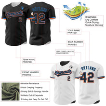Laden Sie das Bild in den Galerie-Viewer, Uksn Individuelles Schwarz Weiß Wendbares Baseball-Trikot mit Knopfleiste

