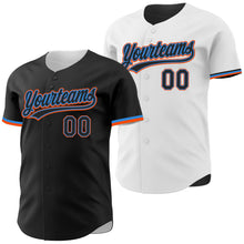 Laden Sie das Bild in den Galerie-Viewer, Uksn Individuelles Schwarz Weiß Wendbares Baseball-Trikot mit Knopfleiste
