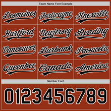 Laden Sie das Bild in den Galerie-Viewer, Uksn Individuelles Schwarz Texas-Orange-Weiß Wendbares Baseball-Trikot mit Knopfleiste
