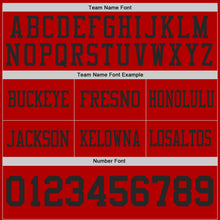 Laden Sie das Bild in den Galerie-Viewer, Uksn Individuelles Schwarz-Rot Wendbares Zweiseitiges Authentisches Football Trikot
