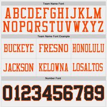 Laden Sie das Bild in den Galerie-Viewer, Uksn Individuelles Schwarz Weiß-Orange Wendbares Zweiseitiges Authentisches Football Trikot
