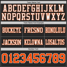 Laden Sie das Bild in den Galerie-Viewer, Uksn Individuelles Schwarz Orange-Weiß Wendbares Zweiseitiges Authentisches Football Trikot
