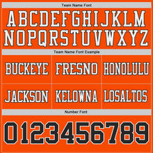 Laden Sie das Bild in den Galerie-Viewer, Uksn Individuelles Schwarz Orange-Weiß Wendbares Zweiseitiges Authentisches Football Trikot
