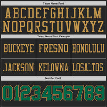 Laden Sie das Bild in den Galerie-Viewer, Uksn Individuelles Schwarz Kelly-Grün-Altgold Wendbares Zweiseitiges Authentisches Football Trikot
