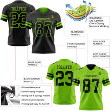 Laden Sie das Bild in den Galerie-Viewer, Uksn Individuelles Schwarz-Neongrün Wendbares Zweiseitiges Authentisches Football Trikot
