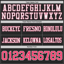 Laden Sie das Bild in den Galerie-Viewer, Uksn Individuelles Schwarz Neonpink-Weiß Wendbares Zweiseitiges Authentisches Football Trikot
